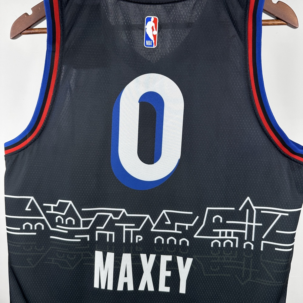 2021/22 Philadelphia 76ers City Edition Tyrese Maxey #0 Men’s Jersey