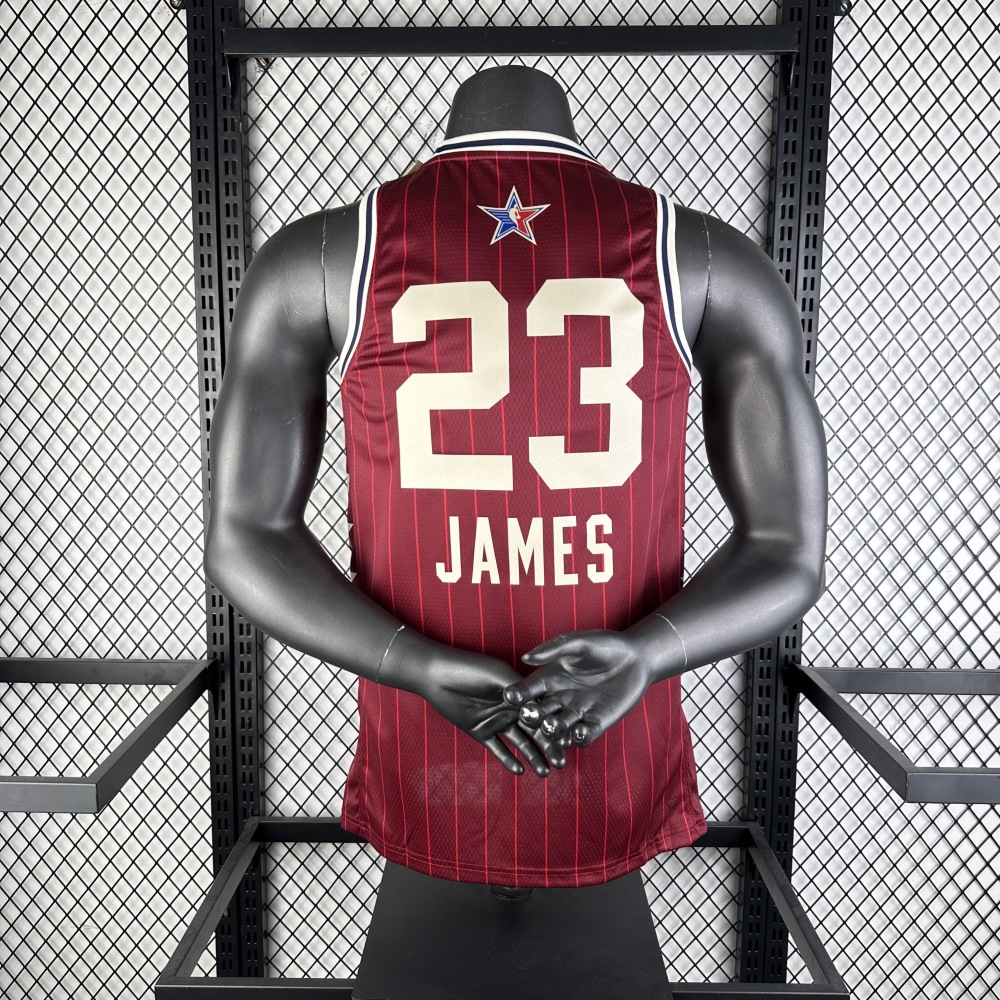 2024/25 Los Angeles Lakers All-Star LeBron James #23 Red Men’s Jersey