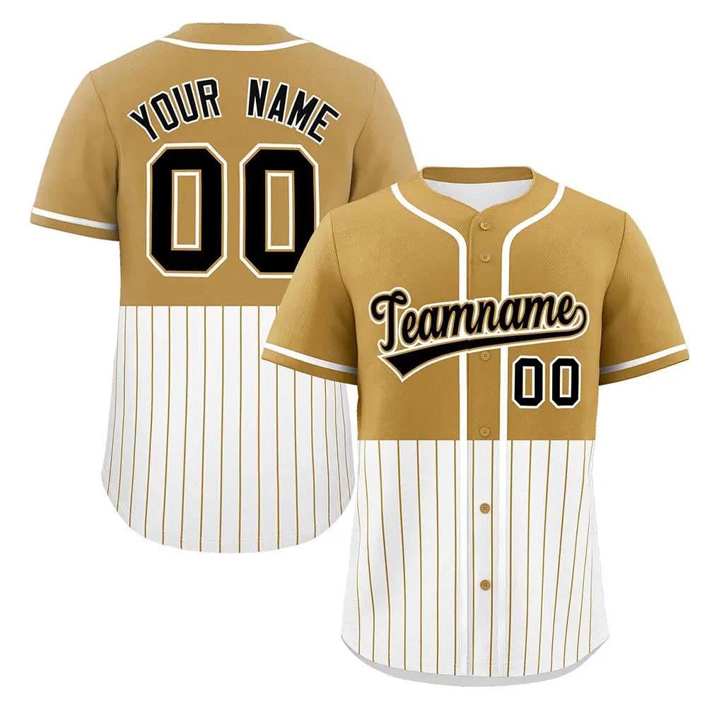 Factory Wholesale Supply Professional Embroidery Stripe Baseball Jerseys