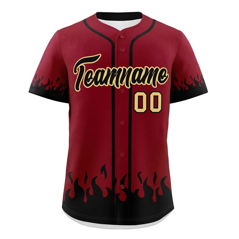 Sublimation Print Team Name Number Quick-dry Sportswear Men Women Kids Personalized Custom Baseball Jersey