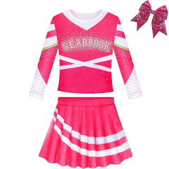 High Quality College Cheerleading Dance Practice Uniform And Accessories Dark Green Cheer Uniform