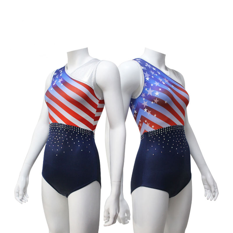 Custom Logo designer Cotton Design Own Fashion Embroidery girls gymnastic dance ballet leotards