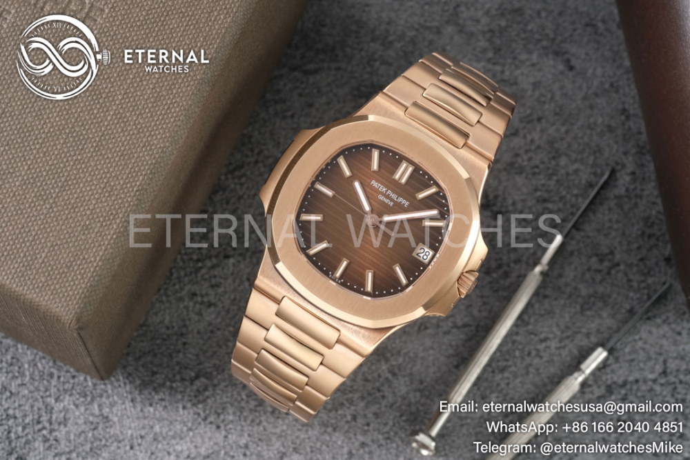 Patek Philippe - Nautilus Jumbo RG/RG Grey/Stk PPF V4 A324