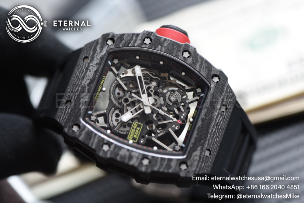 Richard Mille - RM35-02 Rafale Nadal Carbon/RU Black/Black Sonic V2 Clone RMUL2