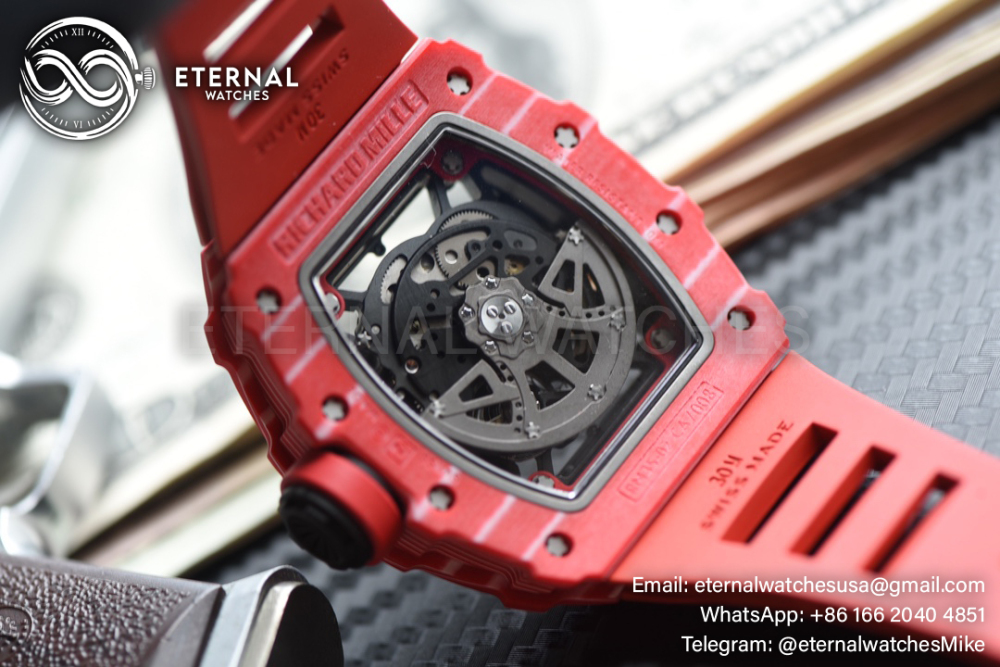 Richard Mille - RM35-02 Rafale Nadal Carbon/RU Red/Red Sonic V2 Clone RMUL2
