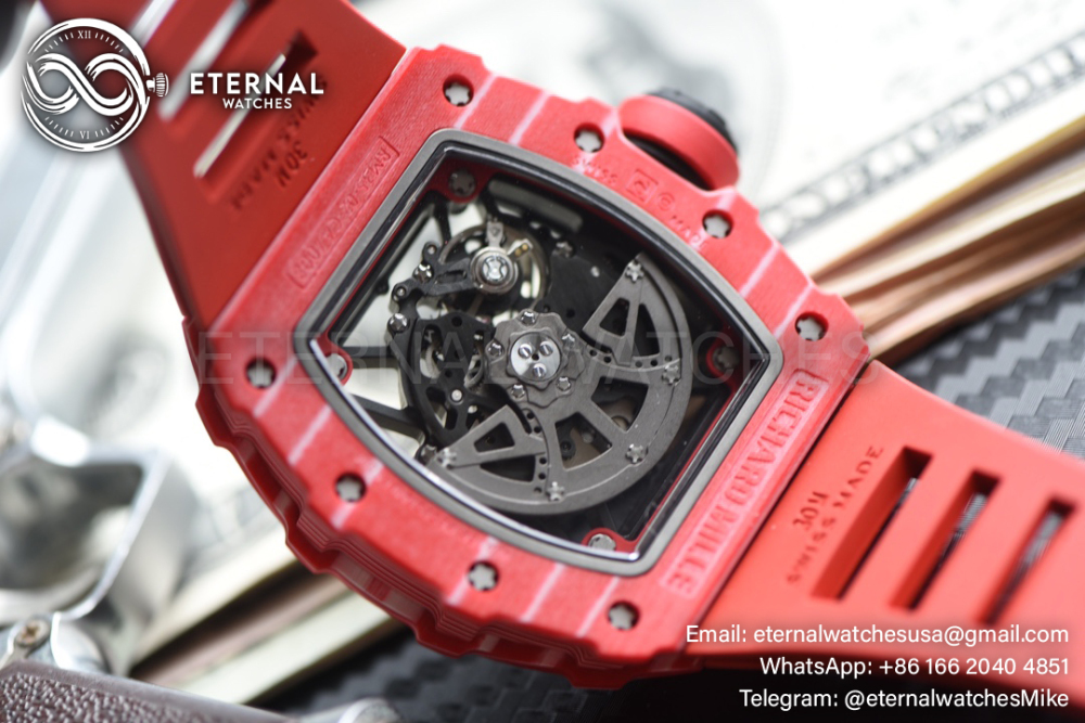 Richard Mille - RM35-02 Rafale Nadal Carbon/RU Red/Red Sonic V2 Clone RMUL2