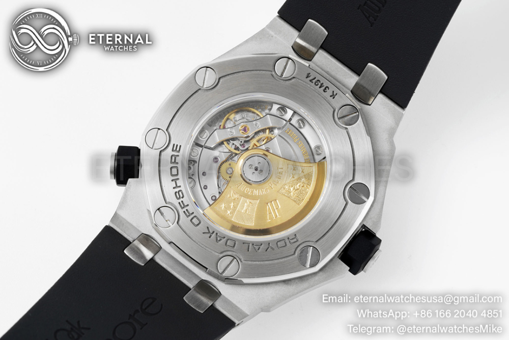 AP - Royal Oak Offshore Diver 15710 42mm SS/RU Black/Stk APSF SA3120 Super Clone