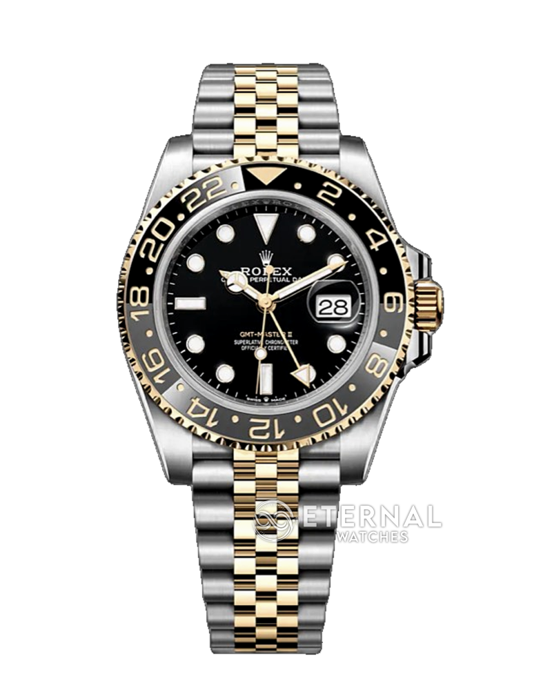Rolex - GMT II 126713 GRNR 40mm Jub SS/YG Black Dial Clean DD3285 Super Clone