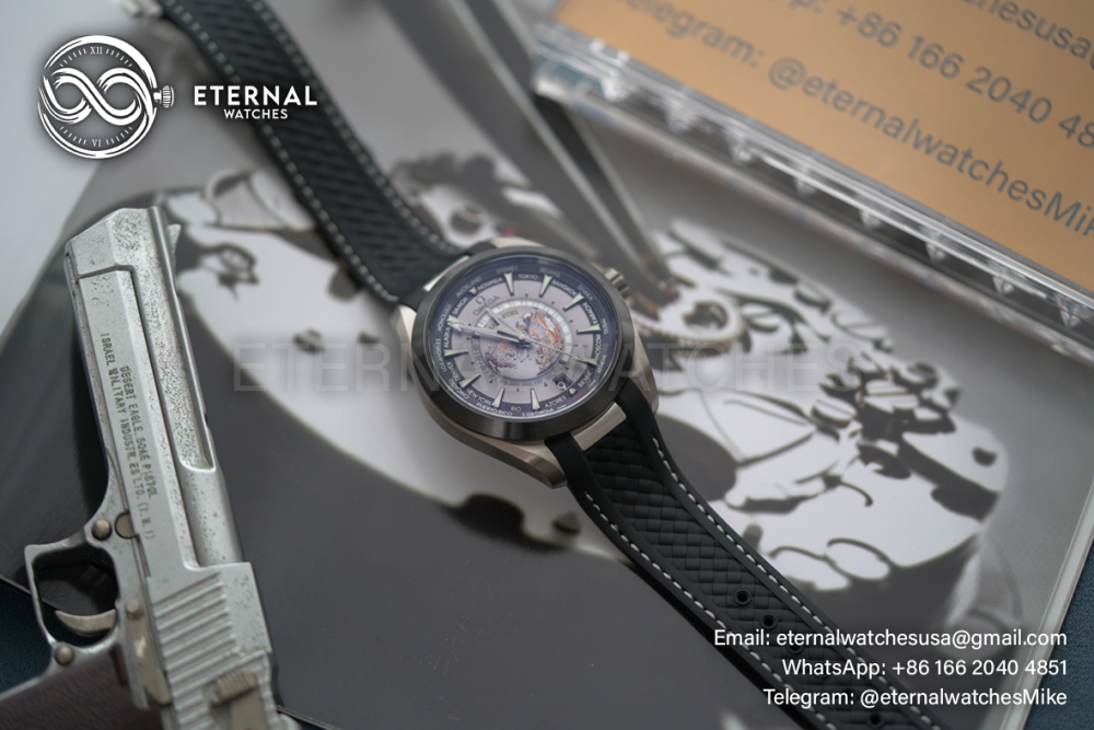 OMEGA - Seamaster Aqua Terra 150M World-Timer 43mm Ti/RU Grey Dial VSF A8938