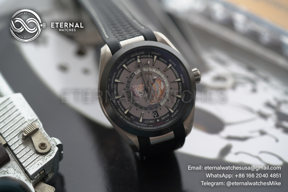 OMEGA - Seamaster Aqua Terra 150M World-Timer 43mm Ti/RU Grey Dial VSF A8938