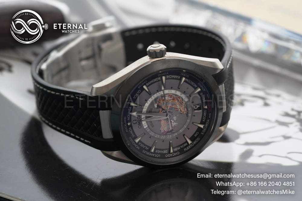 OMEGA - Seamaster Aqua Terra 150M World-Timer 43mm Ti/RU Grey Dial VSF A8938