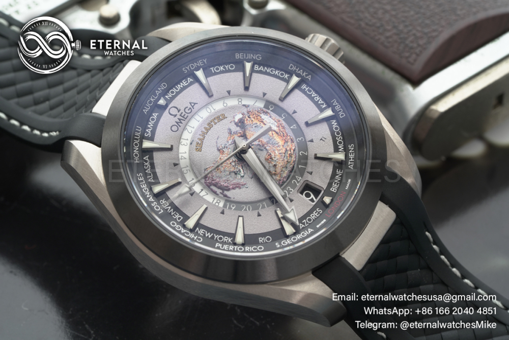 OMEGA - Seamaster Aqua Terra 150M World-Timer 43mm Ti/RU Grey Dial VSF A8938