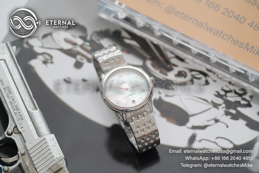 OMEGA - De Ville Prestige Ladies 34mm SS/SS White Mop Dial VSF A8800