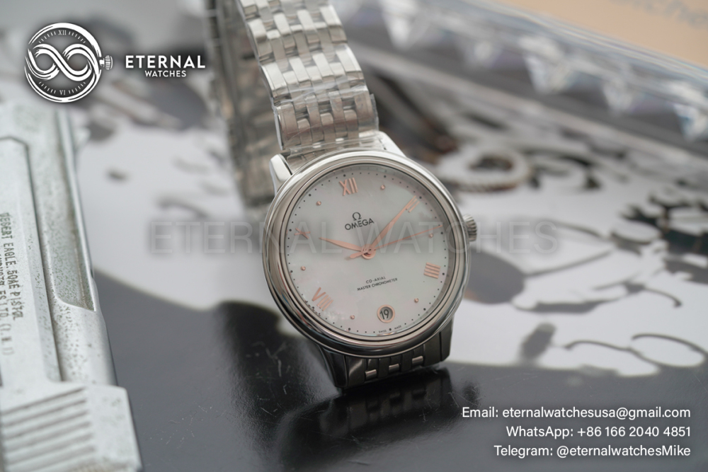 OMEGA - De Ville Prestige Ladies 34mm SS/SS White Mop Dial VSF A8800