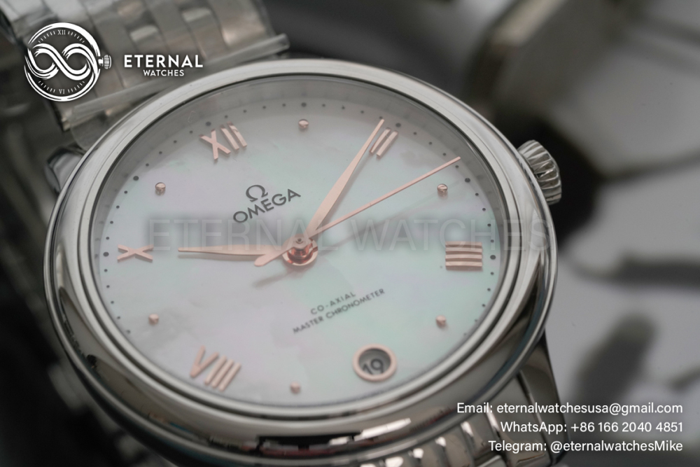 OMEGA - De Ville Prestige Ladies 34mm SS/SS White Mop Dial VSF A8800