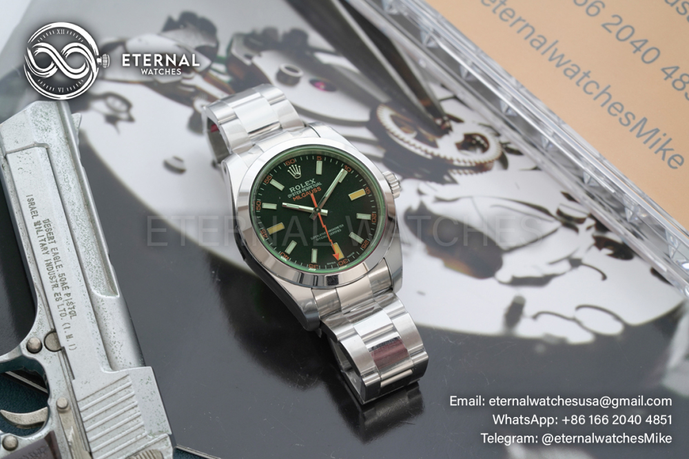 ROLEX - Milgauss 116400GV 40mm SS/SS Black Dial Green Crystal VSF VS3131