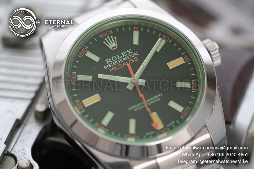 ROLEX - Milgauss 116400GV 40mm SS/SS Black Dial Green Crystal VSF VS3131