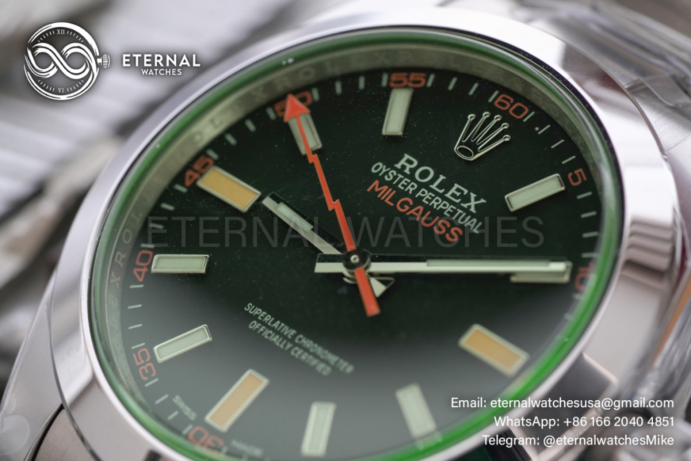 ROLEX - Milgauss 116400GV 40mm SS/SS Black Dial Green Crystal VSF VS3131