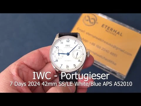 IWC - Portugieser 7 Days 2024 42mm SS/LE White/Blue APS A52010