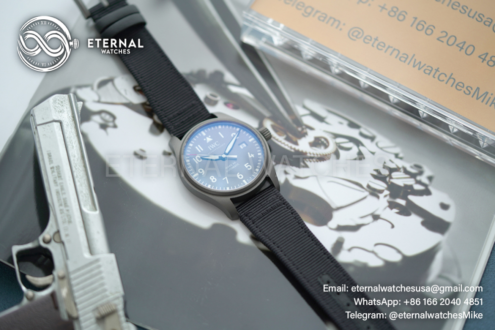 IWC - Pilots Watch Top Gun 41mm CER/NY Black Dial V7 A2892