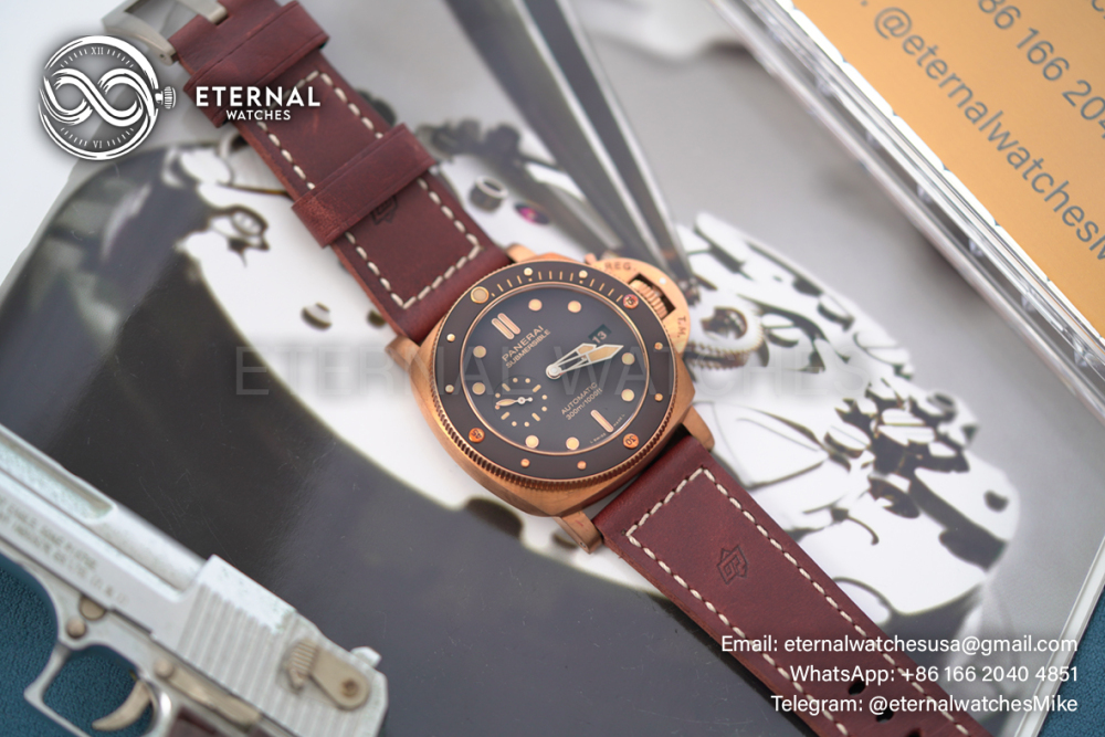 PANERAI - Submersible PAM968 47mm Bronzo/LE Brown Dial VSF P9010 Super Clone