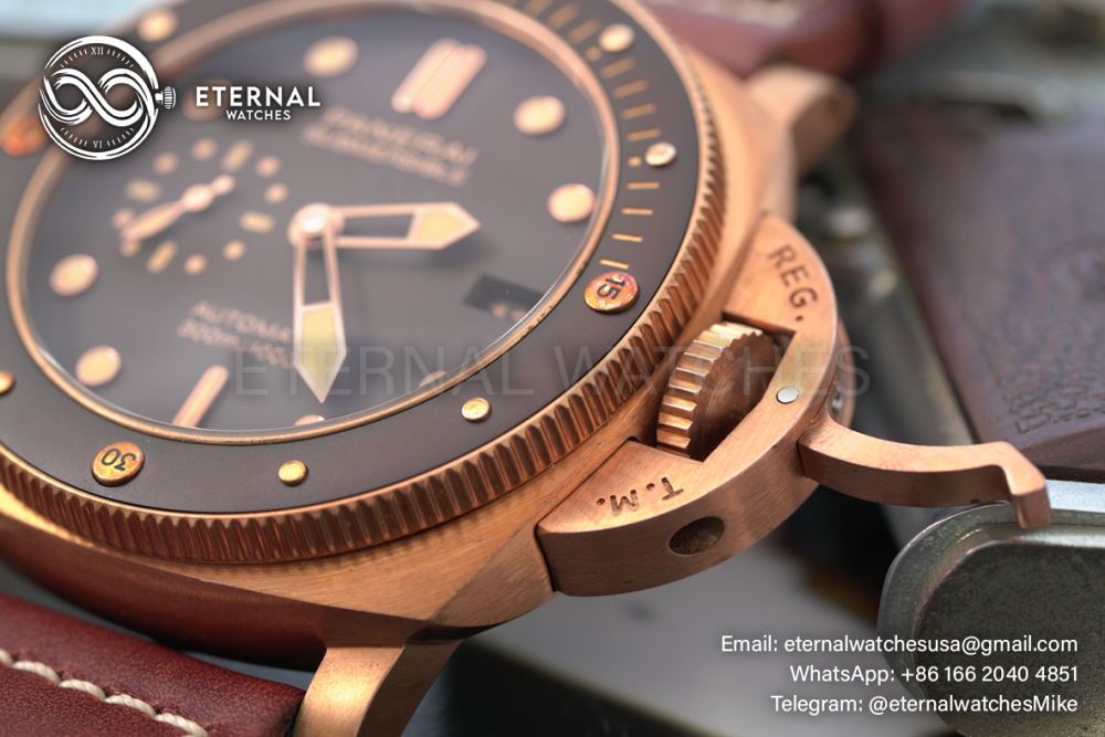 PANERAI - Submersible PAM968 47mm Bronzo/LE Brown Dial VSF P9010 Super Clone