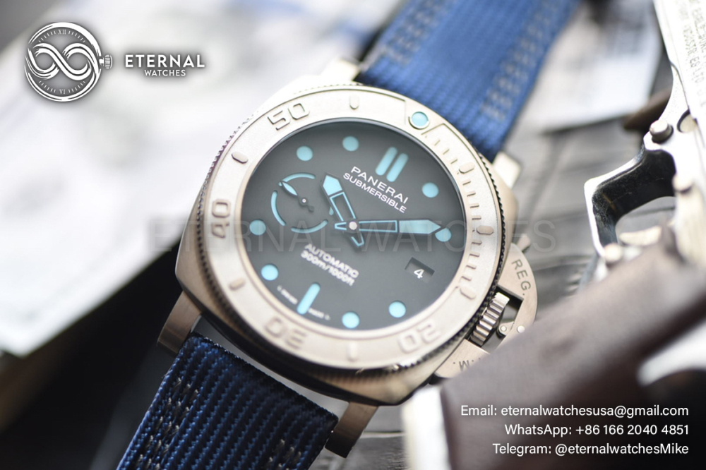 PANERAI - PAM985 Mike Horn Submersible Blue TI/NY VSF P9010
