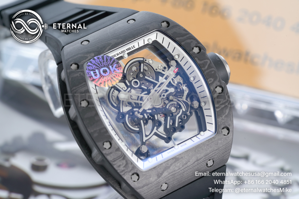 RICHARD MILLE - Super Clone RM055 Black NTPT/RU Skeleton Dial UOKF RMUL2