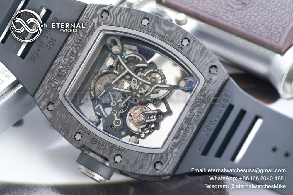 RICHARD MILLE - Super Clone RM055 Black NTPT/RU Skeleton Dial UOKF RMUL2