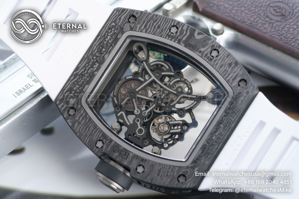 RICHARD MILLE - Super Clone RM055 White NTPT/RU Skeleton Dial UOKF RMUL2