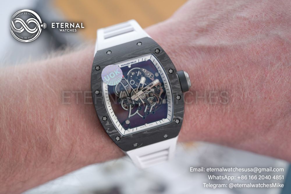 RICHARD MILLE - Super Clone RM055 White NTPT/RU Skeleton Dial UOKF RMUL2