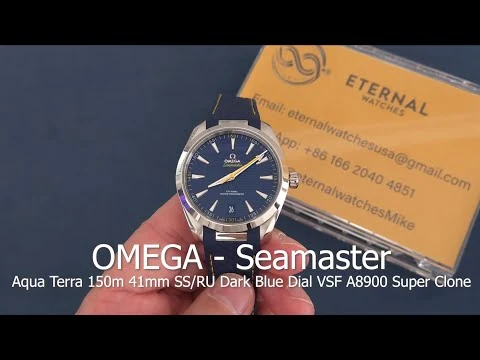OMEGA - Seamaster Aqua Terra 150m 41mm SS/RU Dark Blue Dial VSF A8900 Super Clone
