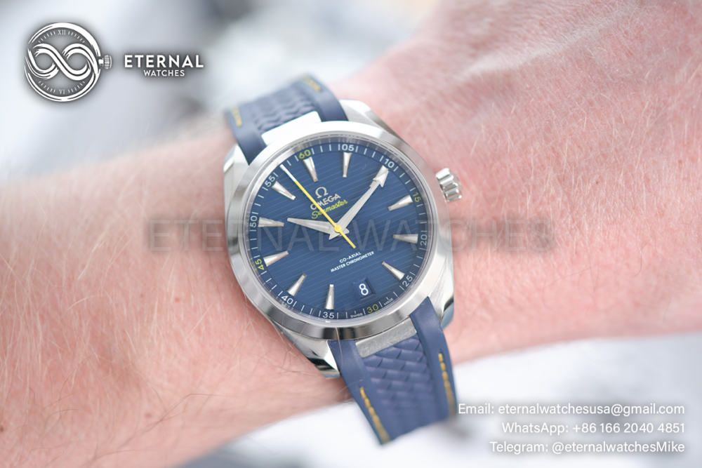 OMEGA - Aqua Terra 150m 41mm SS/RU Dark Blue Dial VSF A8900 Super Clone