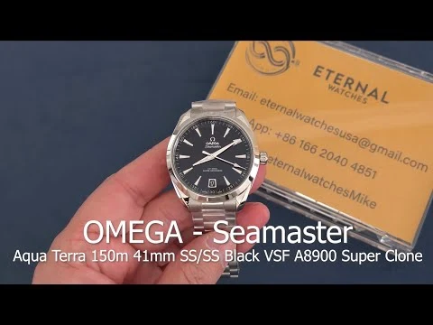 OMEGA - Seamaster Aqua Terra 150m 41mm SS/SS Black VSF A8900 Super Clone