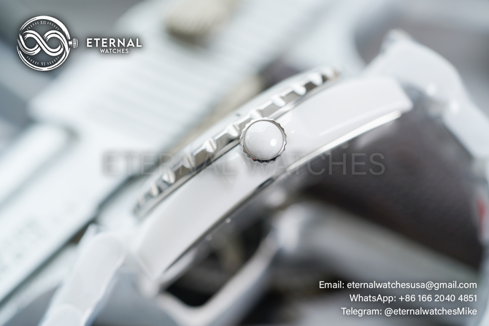 CHANEL - J12 Ladies 33mm Ceramic/Cer Mop/Diamond XF Swiss Quartz