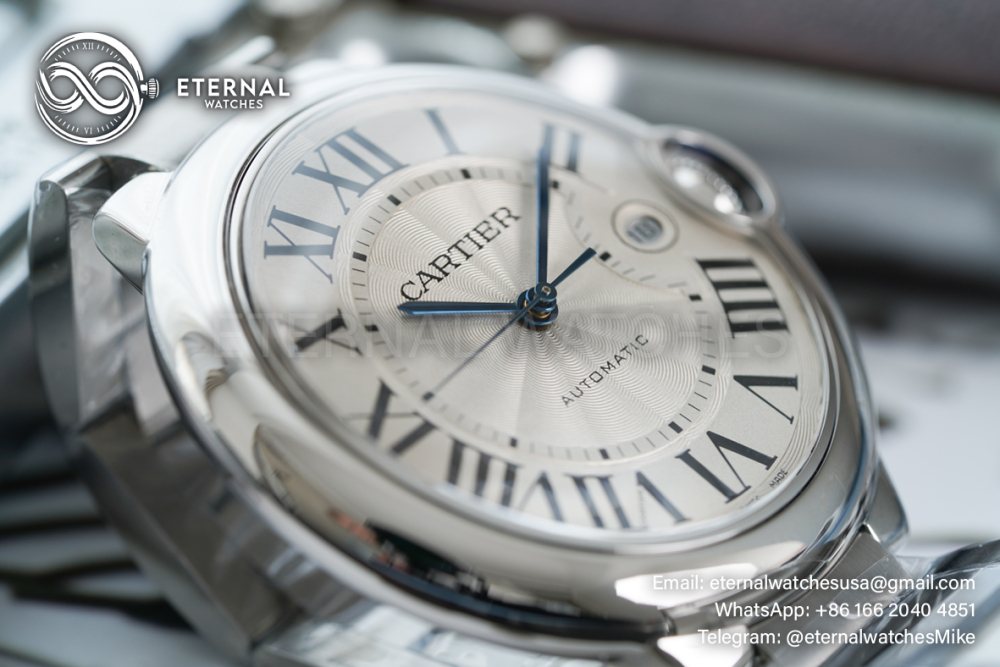 CATIER - Ballon Bleu 42mm White Textured Dial SS/SS V6F V8 A2824
