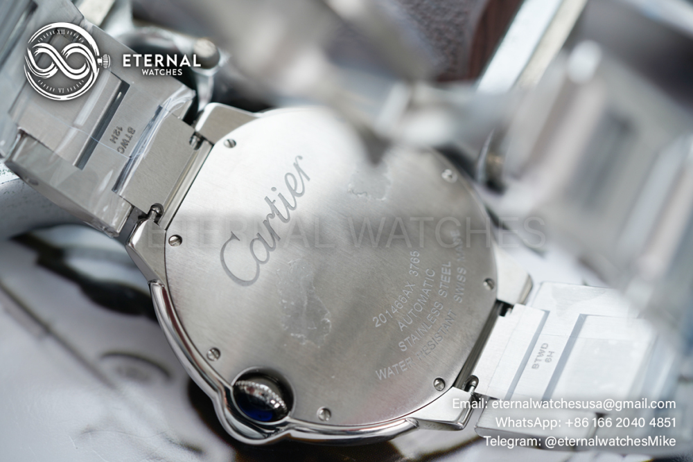 CATIER - Ballon Bleu 42mm White Textured Dial SS/SS V6F V8 A2824