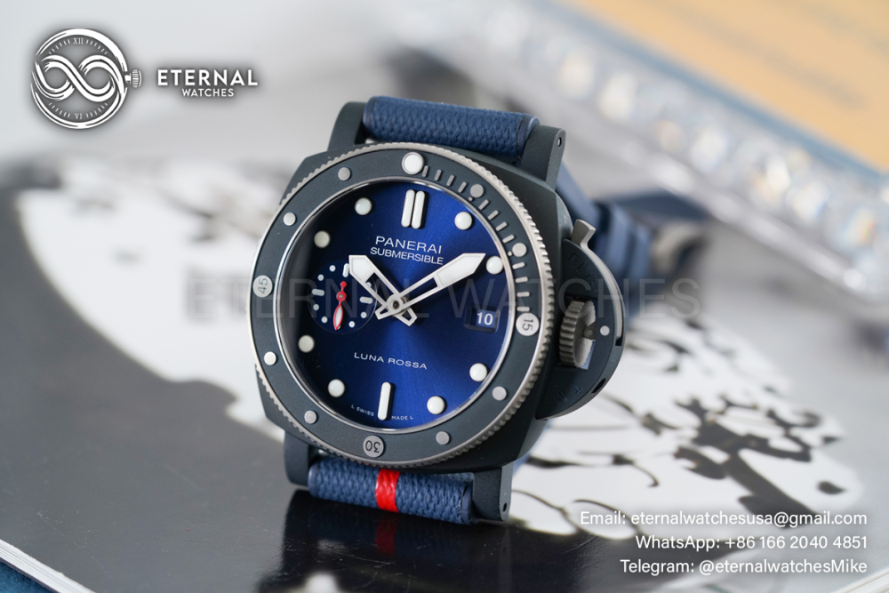 PANERAI - Submersible PAM1466 Luna Rossa 44mm TI/CE Blue Dial VSF P900