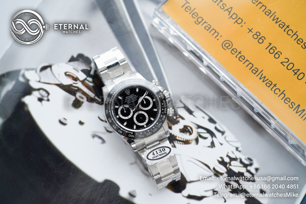 ROLEX - Super Clone Daytona 116500 40mm SS/SS Black Dial Clean DD4130