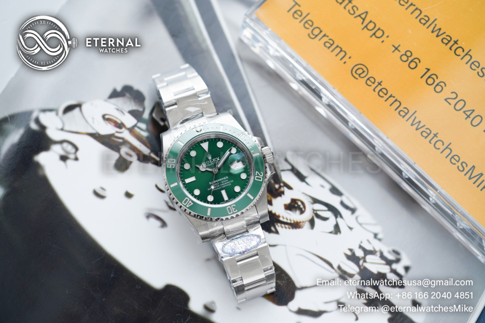 ROLEX - Submariner 116610LV Hulk 40mm SS/SS Green Dial Clean VS3135
