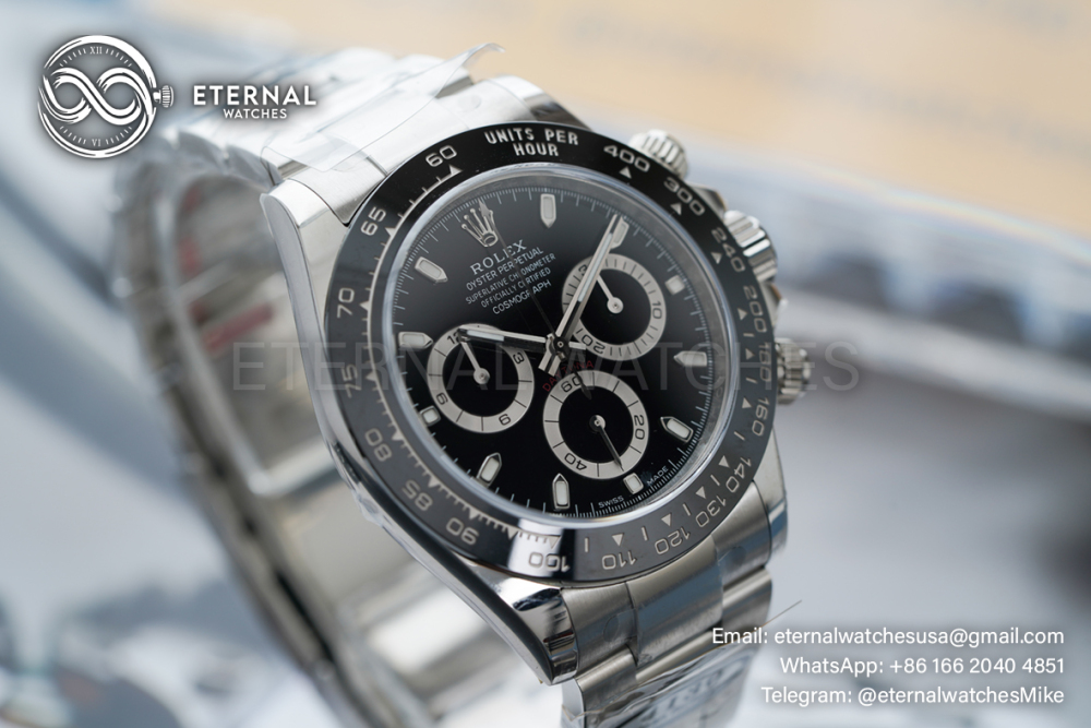 ROLEX - Super Clone Daytona 116500 40mm SS/SS Black Dial Clean DD4130