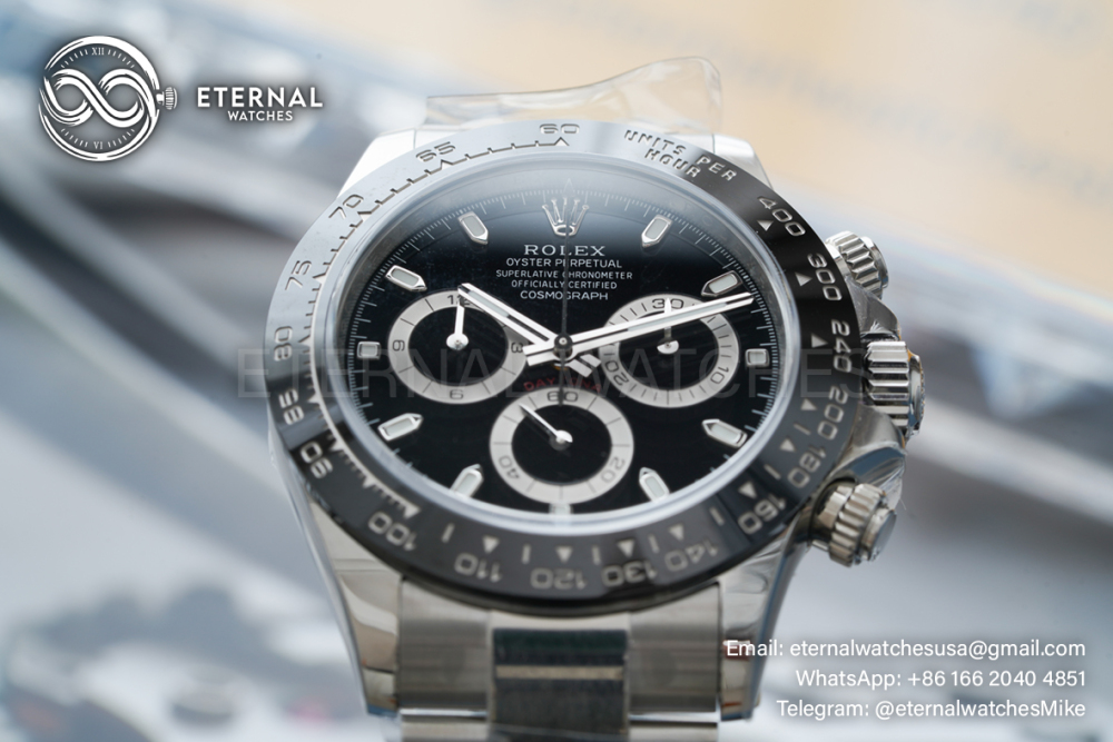 ROLEX - Super Clone Daytona 116500 40mm SS/SS Black Dial Clean DD4130