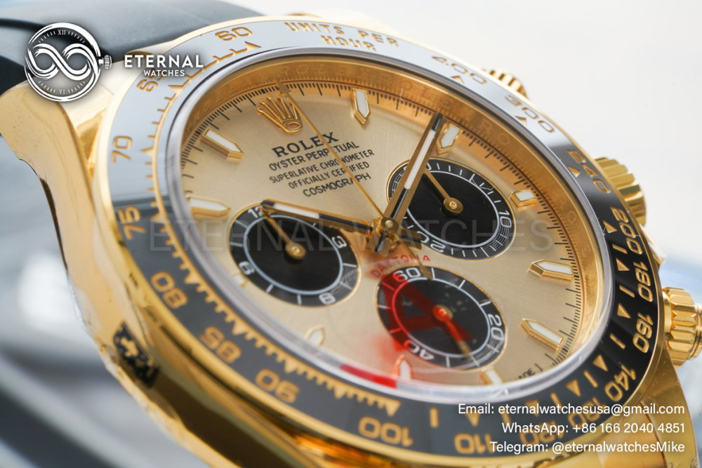 ROLEX - Super Clone Daytona 126518 40mm YG/RU Gold/Black Clean SH4131