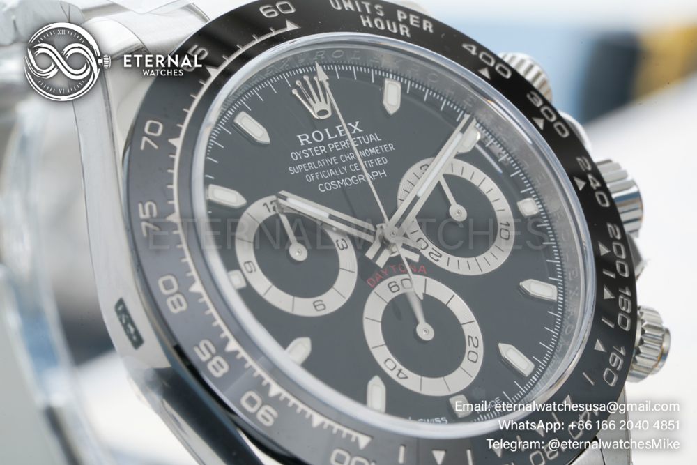 ROLEX - Super Clone Daytona 116500 40mm SS/SS Black Dial Clean DD4130