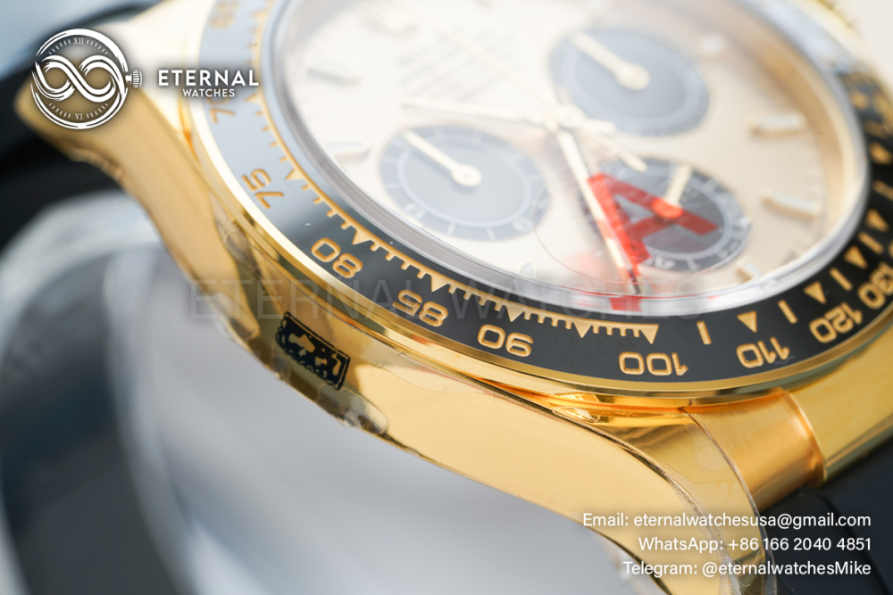 ROLEX - Super Clone Daytona 126518 40mm YG/RU Gold/Black Clean SH4131
