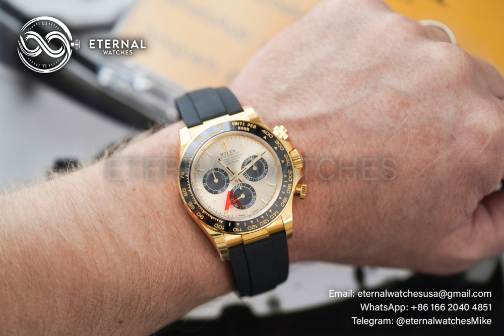 ROLEX - Super Clone Daytona 126518 40mm YG/RU Gold/Black Clean SH4131