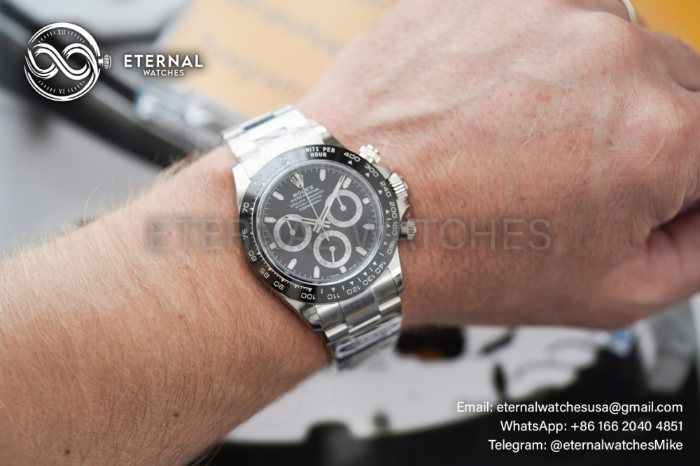 ROLEX - Super Clone Daytona 116500 40mm SS/SS Black Dial Clean DD4130