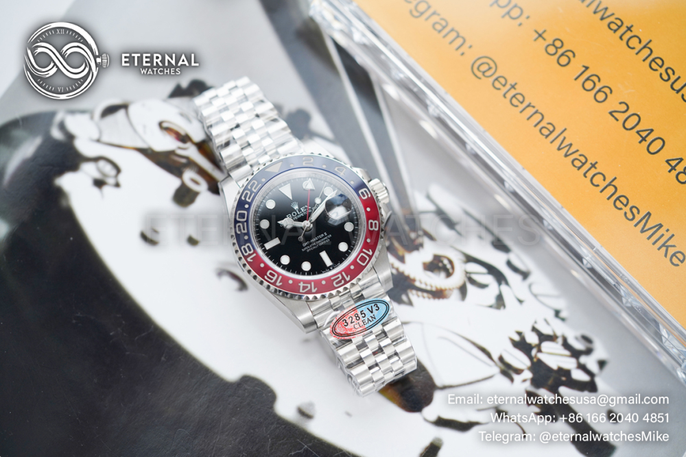 ROLEX - Super Clone GMT Master II 126710 Pepsi Jubilee 40mm SS/SS Black Clean V3 DD3285