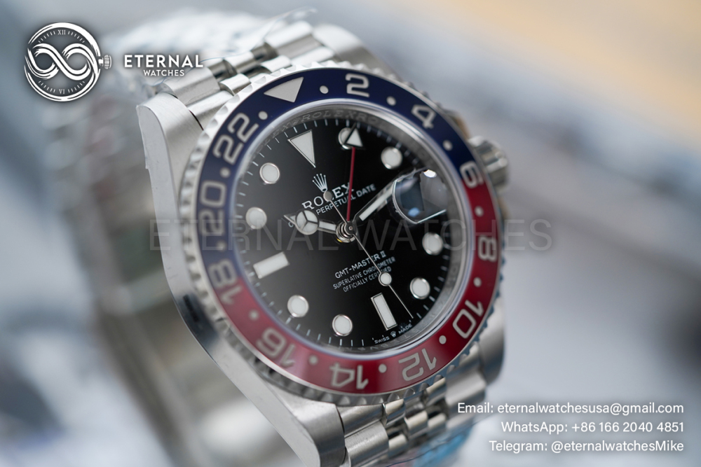 ROLEX - Super Clone GMT Master II 126710 Pepsi Jubilee 40mm SS/SS Black Clean V3 DD3285