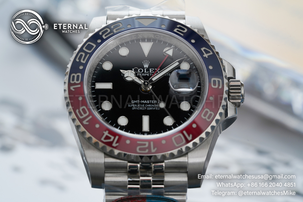 ROLEX - Super Clone GMT Master II 126710 Pepsi Jubilee 40mm SS/SS Black Clean V3 DD3285